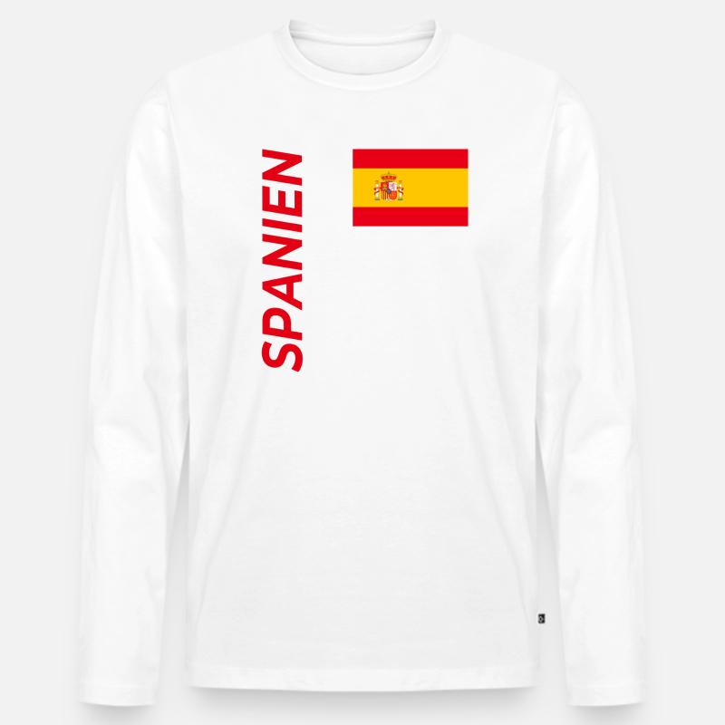 Granada - Männer Premium Bio Langarmshirt - Weiß