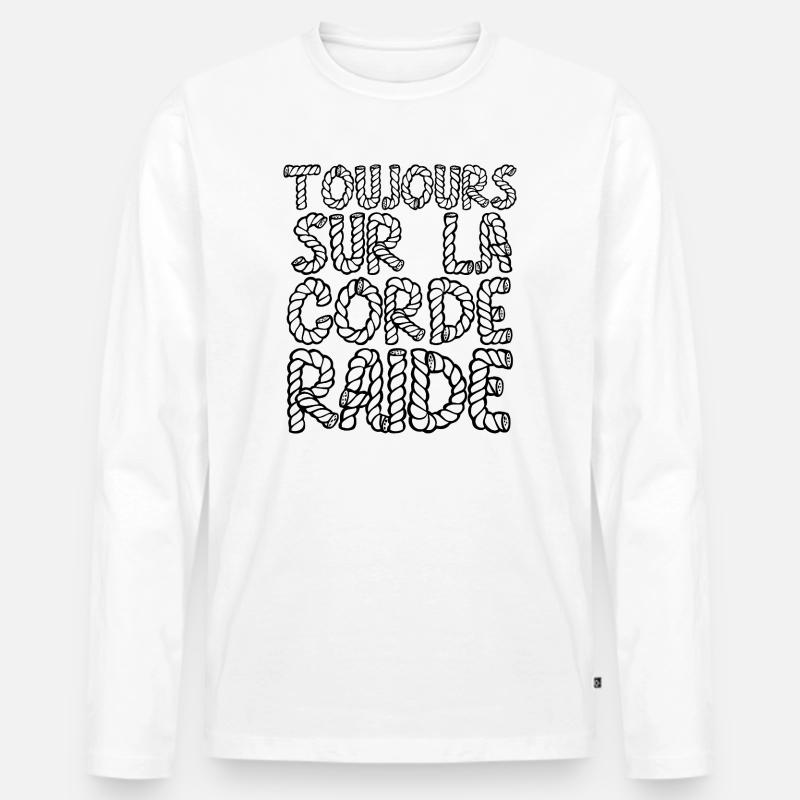IMMER EINE GRATWANDERUNG! - Männer Premium Bio Langarmshirt - Weiß