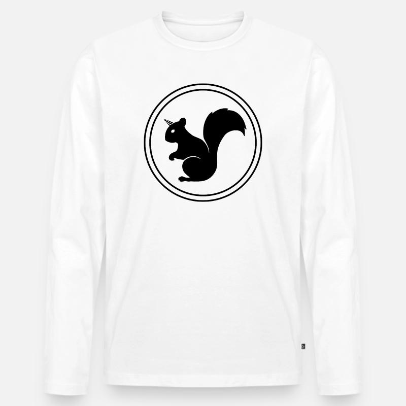 Eichhörnchen – Fabeltier, Wortspiel & Märchen-Fun - Männer Premium Bio Langarmshirt - Weiß