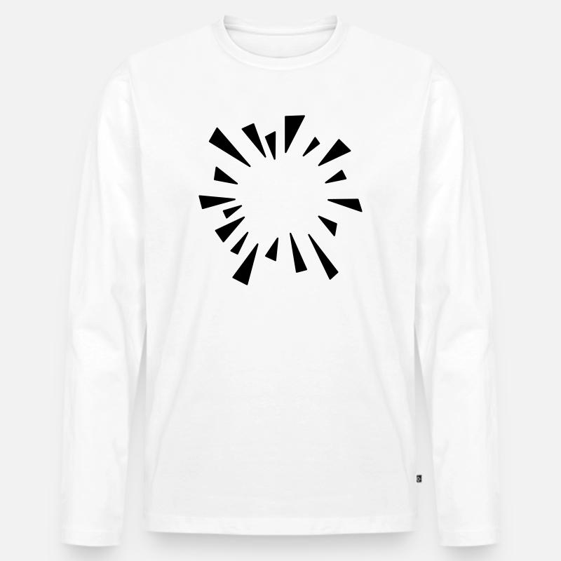 Comic Effekt geplatzter Luftballon - Männer Premium Bio Langarmshirt - Weiß