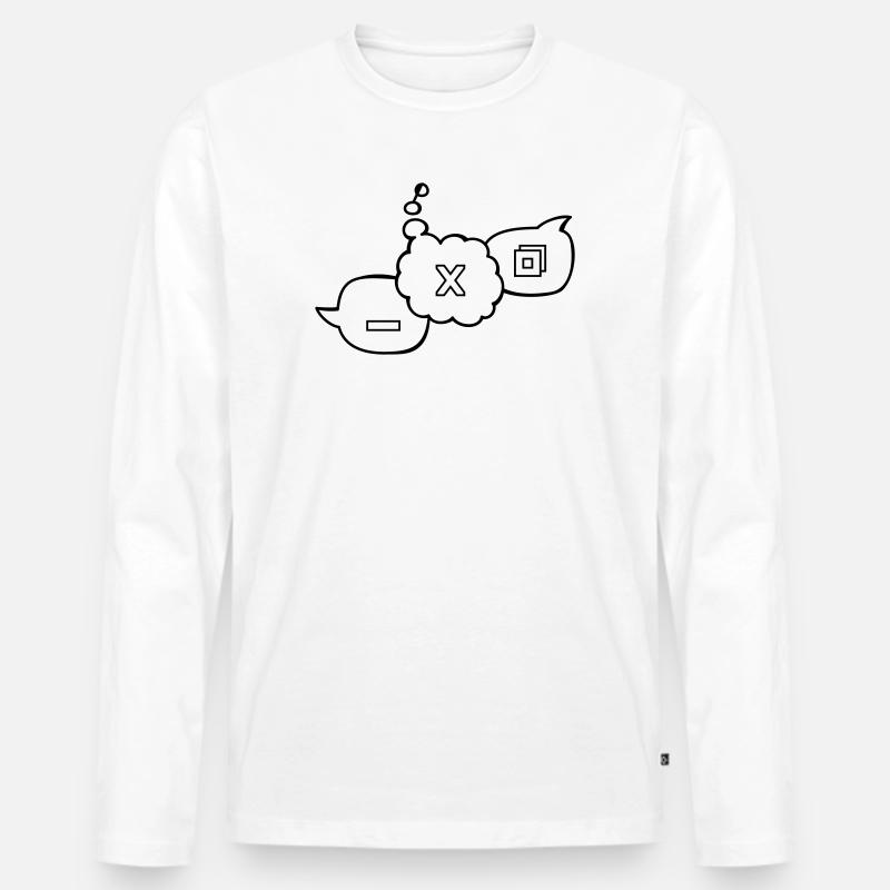 Computer speech bubbles - Men's Premium Organic Long Sleeve Shirt - white