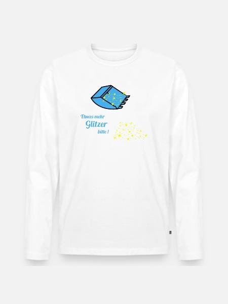 more glitter - Men's Premium Organic Long Sleeve Shirt - white