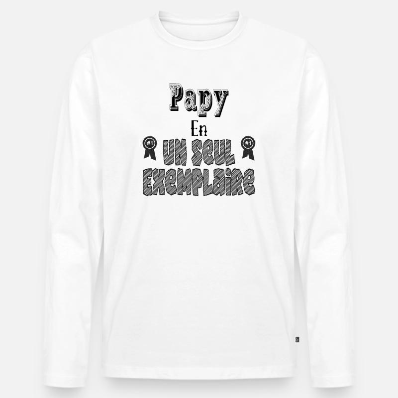 Opa in einer einzigen Kopie - Männer Premium Bio Langarmshirt - Weiß