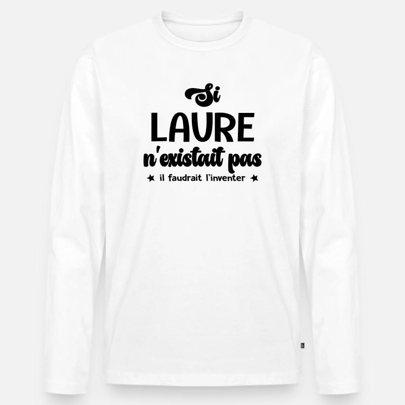 Laure personalisiertes Geschenk Laure. - Männer Premium Bio Langarmshirt - Weiß