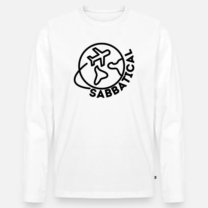 Sabbatical - Männer Premium Bio Langarmshirt - Weiß
