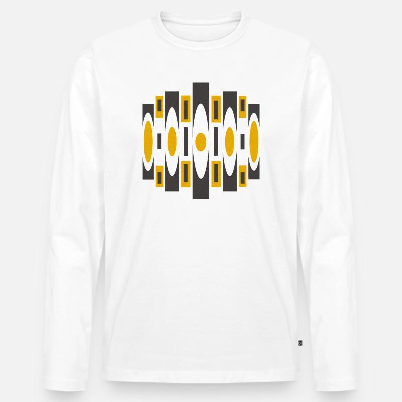 Psychedelisches Muster von Cean - Männer Premium Bio Langarmshirt - Weiß