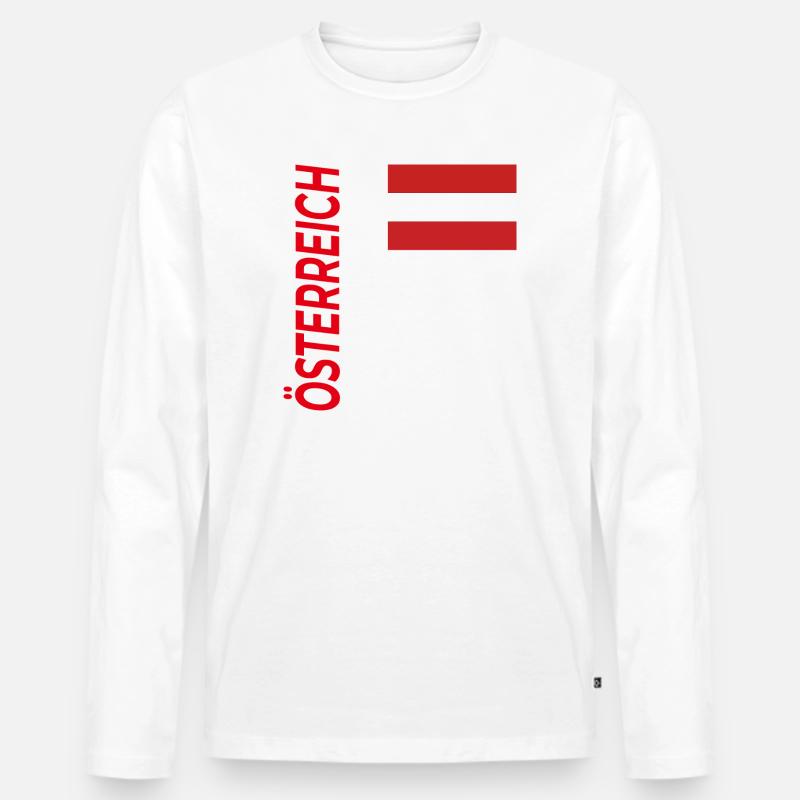 Kitzbühel - Männer Premium Bio Langarmshirt - Weiß