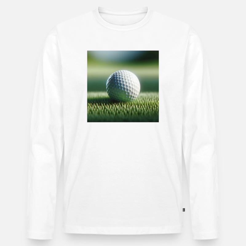 Sport, Golf - Männer Premium Bio Langarmshirt - Weiß