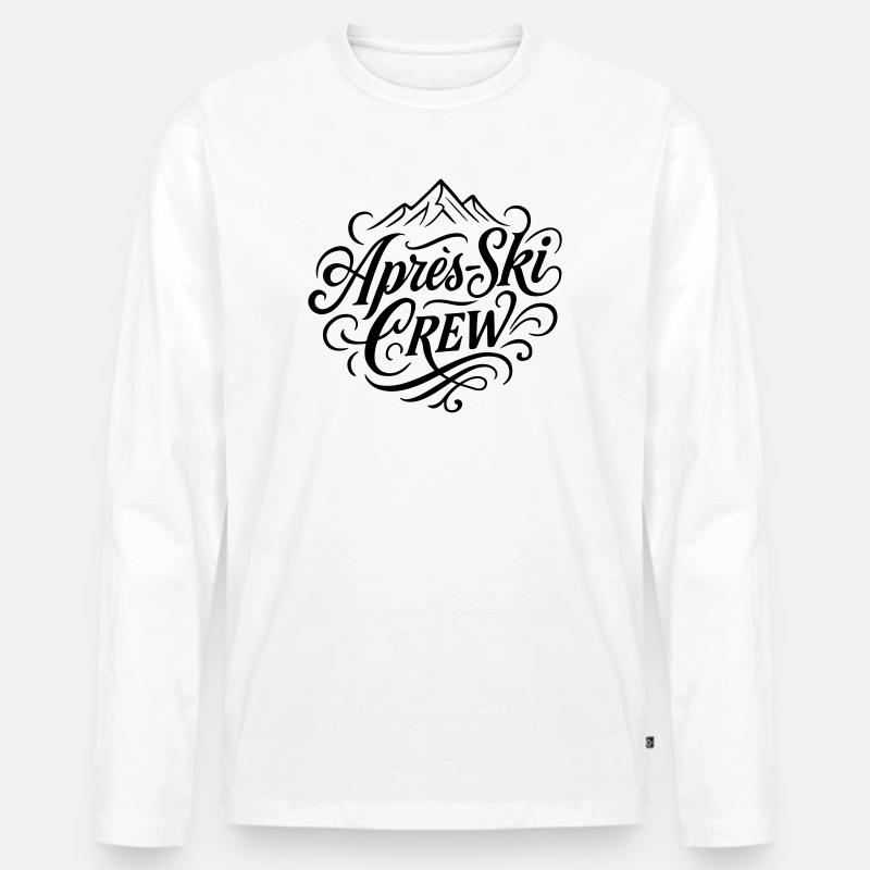 Apres Ski Crew - Männer Premium Bio Langarmshirt - Weiß