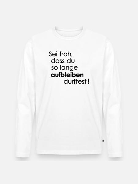 Veiller - T-shirt manches longues Premium bio Homme - blanc