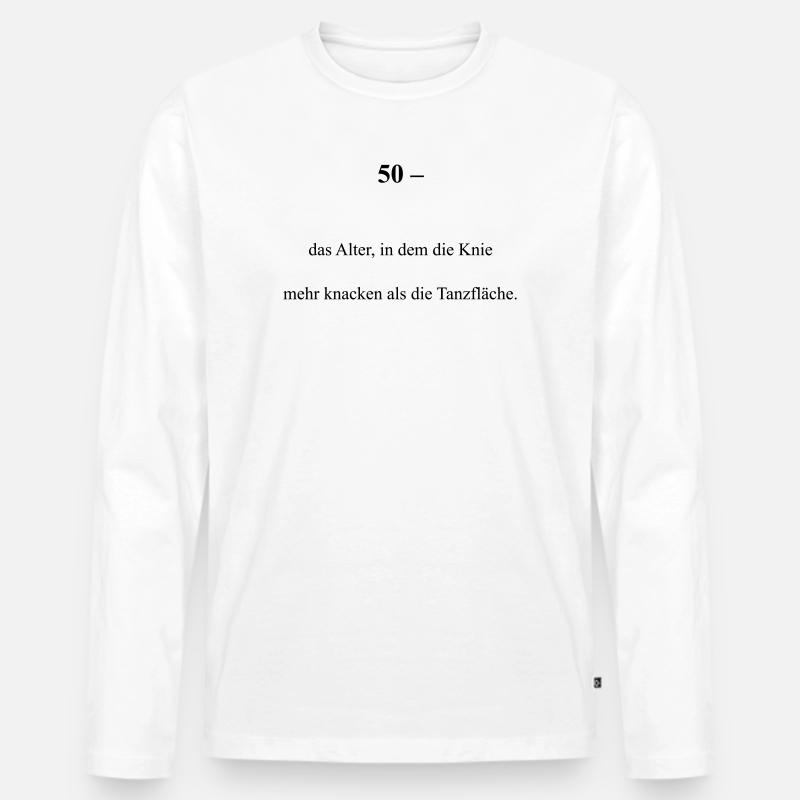 50 Jahre - Männer Premium Bio Langarmshirt - Weiß