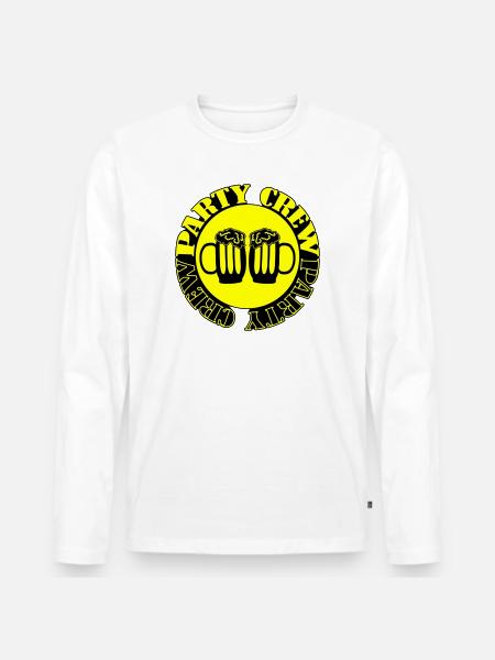 Party Crew Beer - Men's Premium Organic Long Sleeve Shirt - white
