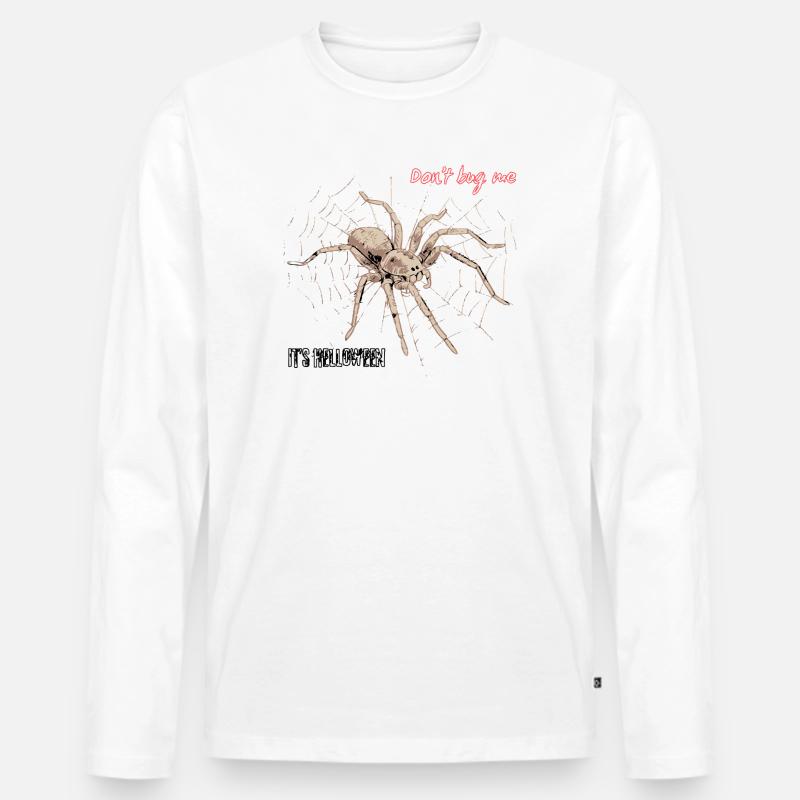 Don’t bug me – it’s Helloween - Männer Premium Bio Langarmshirt - Weiß