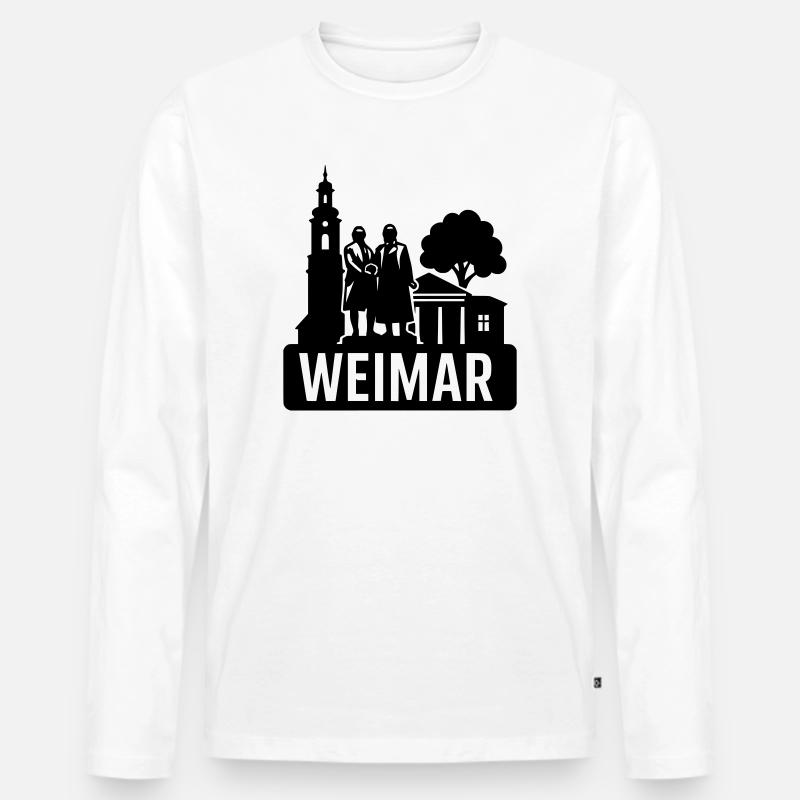weimar thüringen - Männer Premium Bio Langarmshirt - Weiß