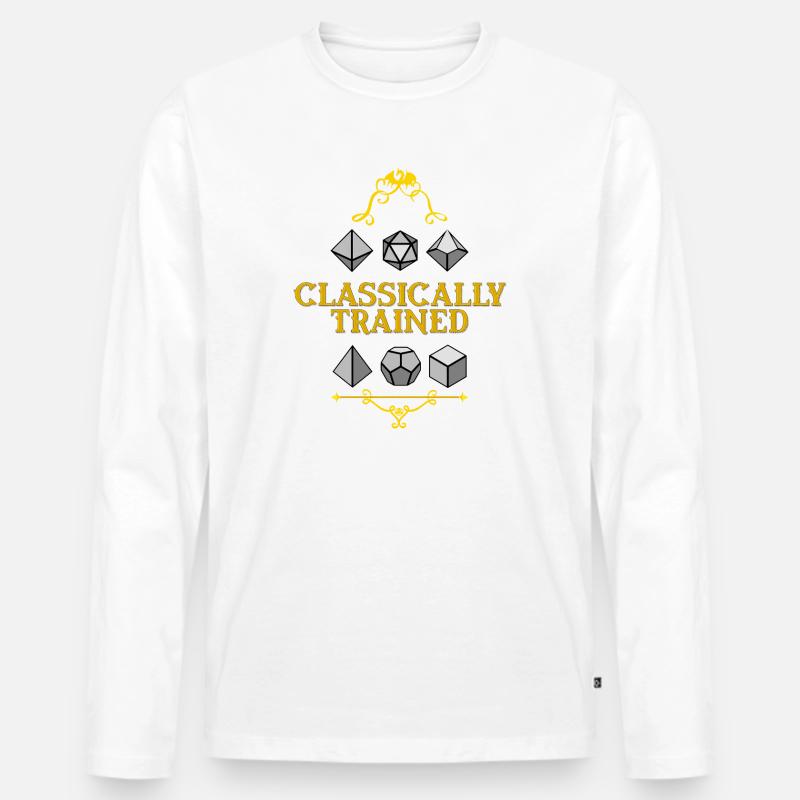 Klassisch trainierte Würfelmeisterschaft - Männer Premium Bio Langarmshirt - Weiß