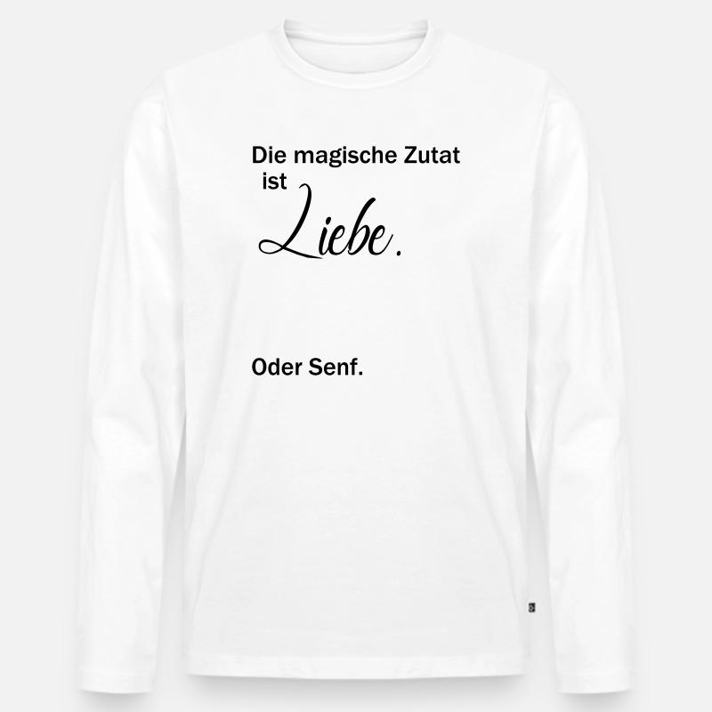 Die magische Zutat - Männer Premium Bio Langarmshirt - Weiß