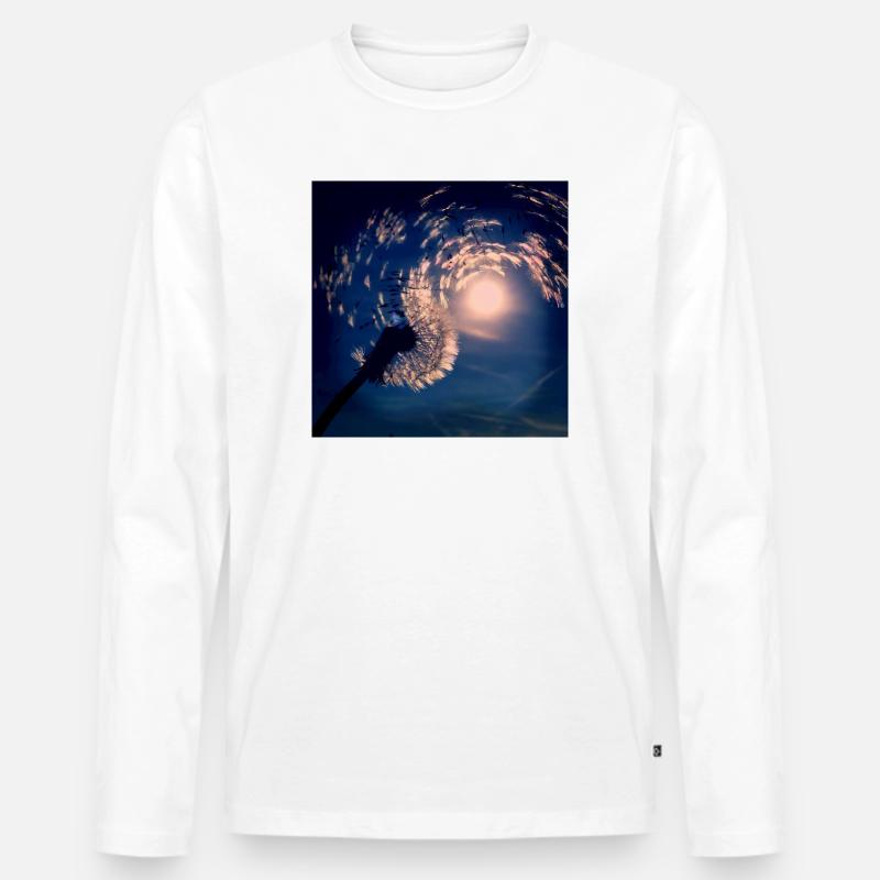 Blowing in the wind - Männer Premium Bio Langarmshirt - Weiß