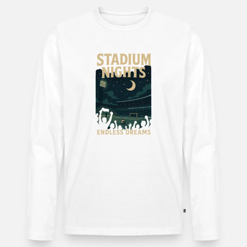 Stadium Nights – Endless Dreams Design - Männer Premium Bio Langarmshirt - Weiß