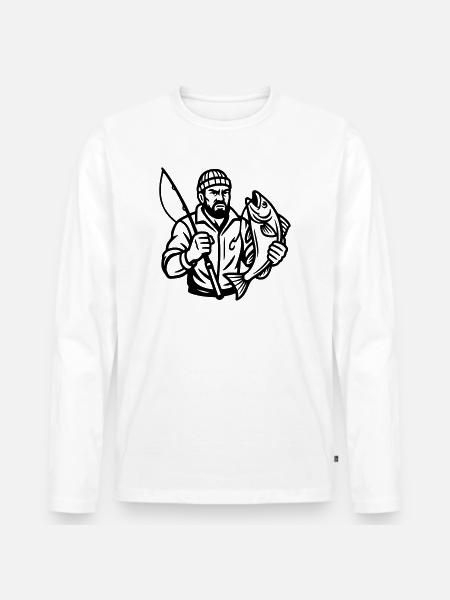 Pêcheur - T-shirt manches longues Premium bio Homme - blanc