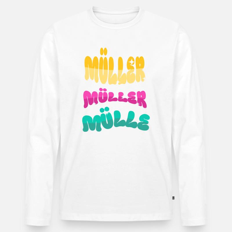 Müller - Männer Premium Bio Langarmshirt - Weiß