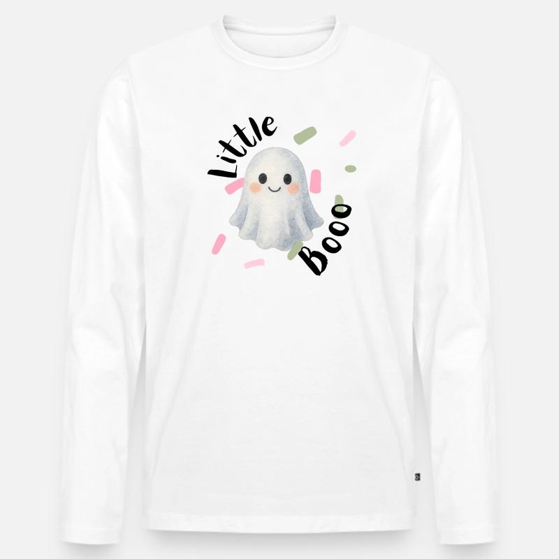 Geist Ghost Halloween Geschenk Geschenkidee - Männer Premium Bio Langarmshirt - Weiß