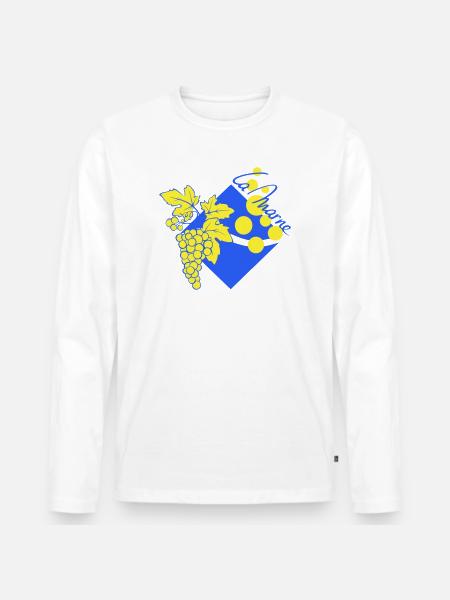 Logo revisited the Marne - Men's Premium Organic Long Sleeve Shirt - white