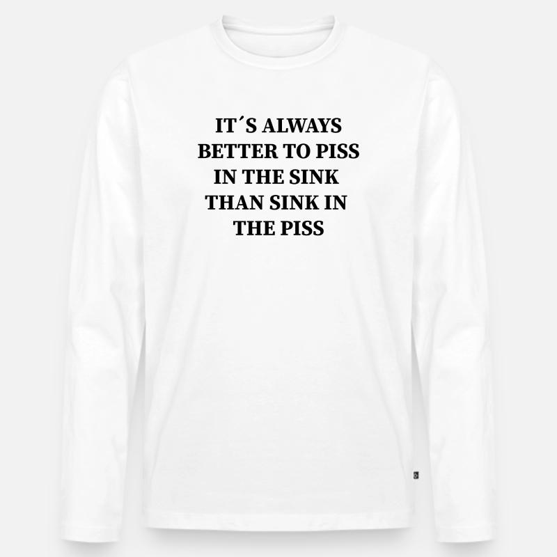 Meme Shirt - Männer Premium Bio Langarmshirt - Weiß