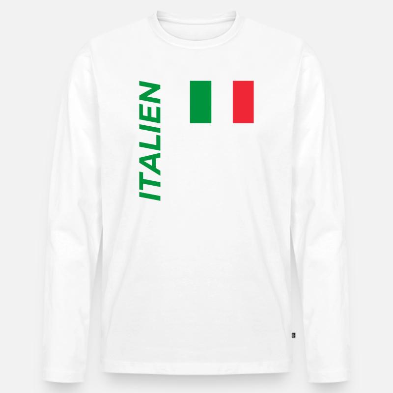 Cinque Terre - Männer Premium Bio Langarmshirt - Weiß