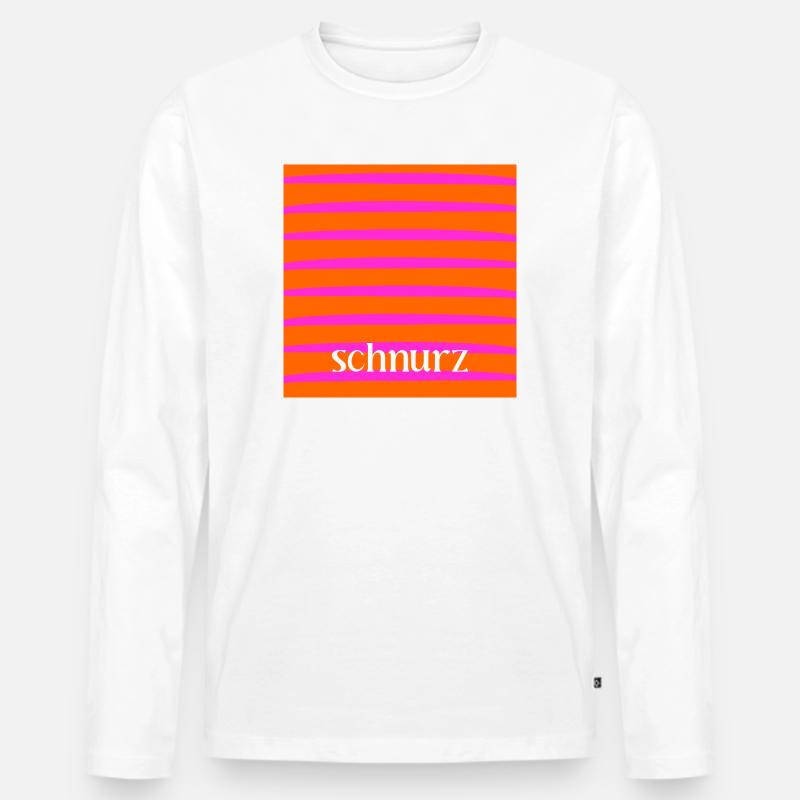 SCHNURZ PIEP EGAL - Männer Premium Bio Langarmshirt - Weiß