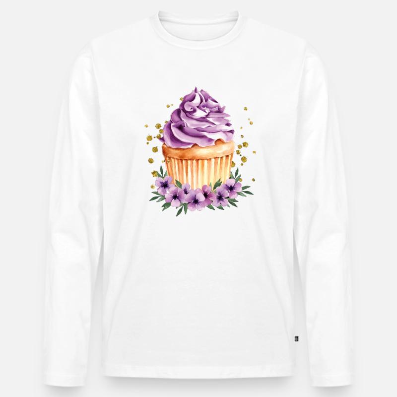 cupcake - Men's Premium Organic Long Sleeve Shirt - white