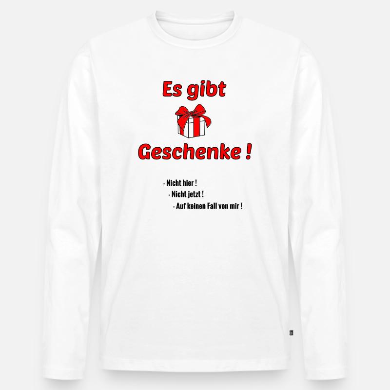 Es gibt Geschenke - Männer Premium Bio Langarmshirt - Weiß