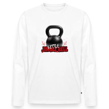 Jingle Bell - Kettlebell - Men's Premium Organic Long Sleeve Shirt - white - Front - Nico (187cm)