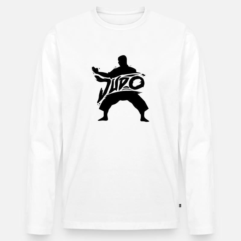 Judp - Männer Premium Bio Langarmshirt - Weiß