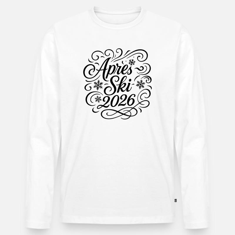 Apres Ski 2026 Party - Männer Premium Bio Langarmshirt - Weiß