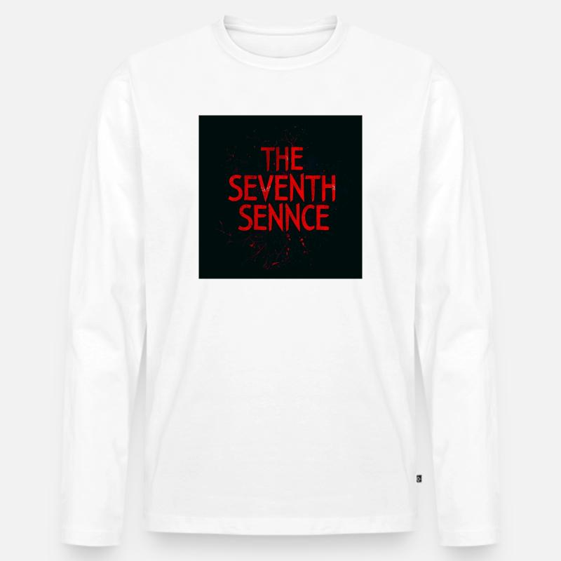 Der siebte Sennce - Männer Premium Bio Langarmshirt - Weiß