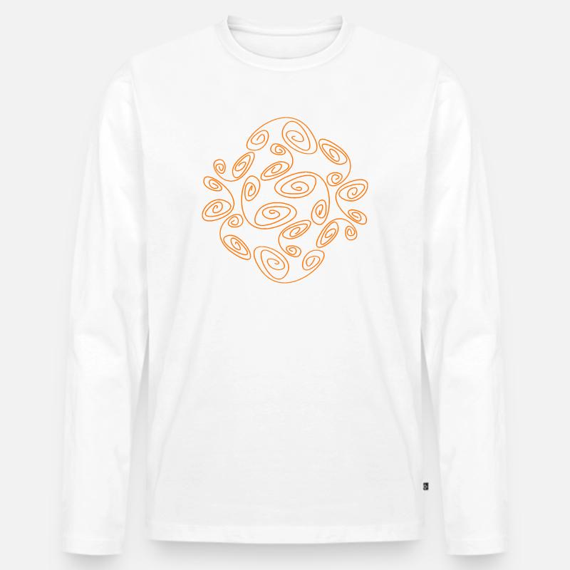 Abstraktes Design von Cean - Männer Premium Bio Langarmshirt - Weiß