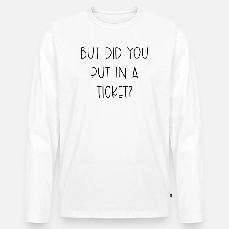 Lustiges IT-Support-Tech-Helpdesk-Ticket-Geschenk - Männer Premium Bio Langarmshirt - Weiß
