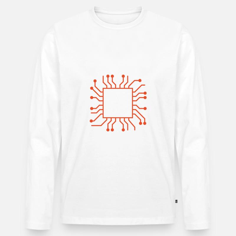 Multitasking-Modus – CPU-Überlastung erkannt - Männer Premium Bio Langarmshirt - Weiß
