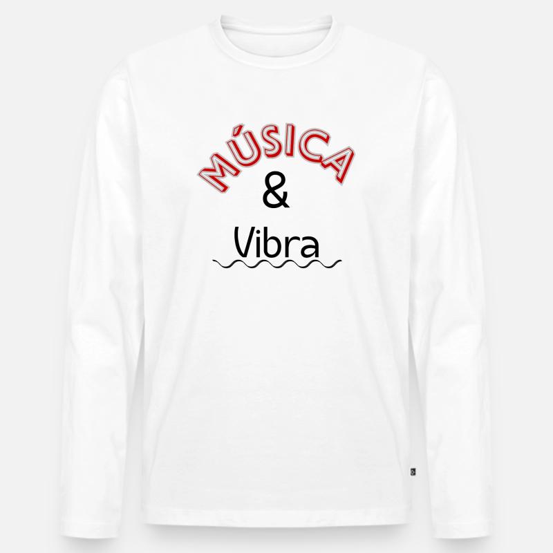 Gute Stimmung. Musik - Männer Premium Bio Langarmshirt - Weiß