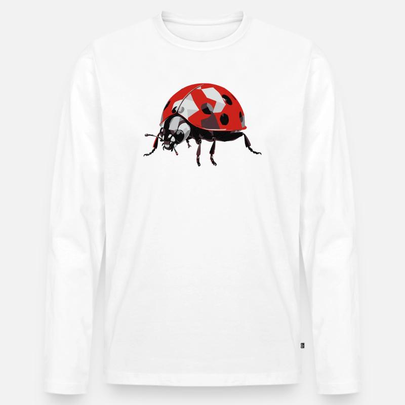 Ladybug3 - Männer Premium Bio Langarmshirt - Weiß