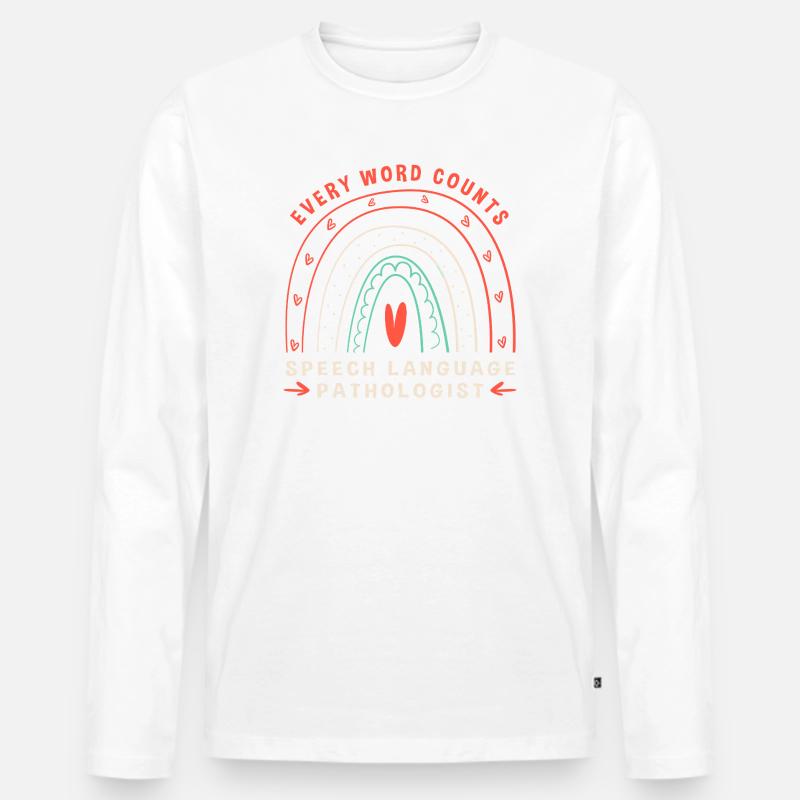 Logopäde Sprachpathologe SLP - Männer Premium Bio Langarmshirt - Weiß