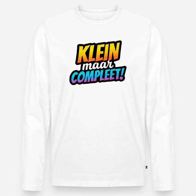 Kleiner, aber vollständiger Retro-Farbverlauf - Männer Premium Bio Langarmshirt - Weiß
