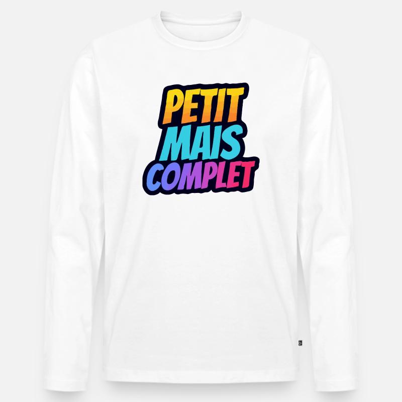 Petit mais complet - Männer Premium Bio Langarmshirt - Weiß