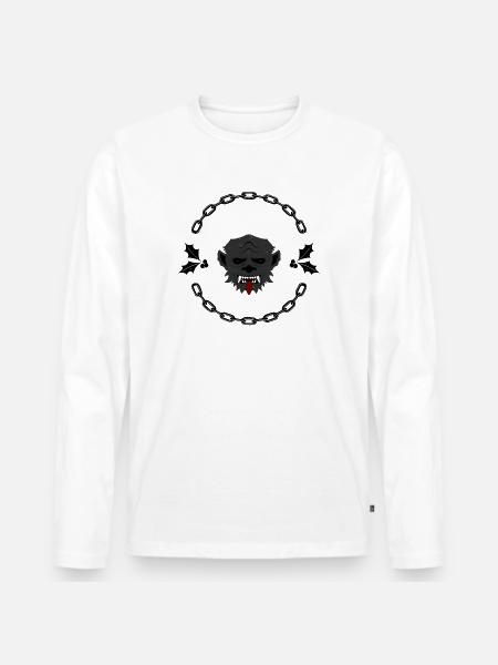 Krampus Nursery  - Männer Premium Bio Langarmshirt - Weiß