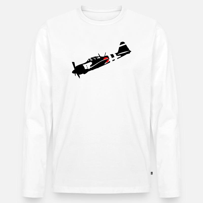 Zero - Männer Premium Bio Langarmshirt - Weiß