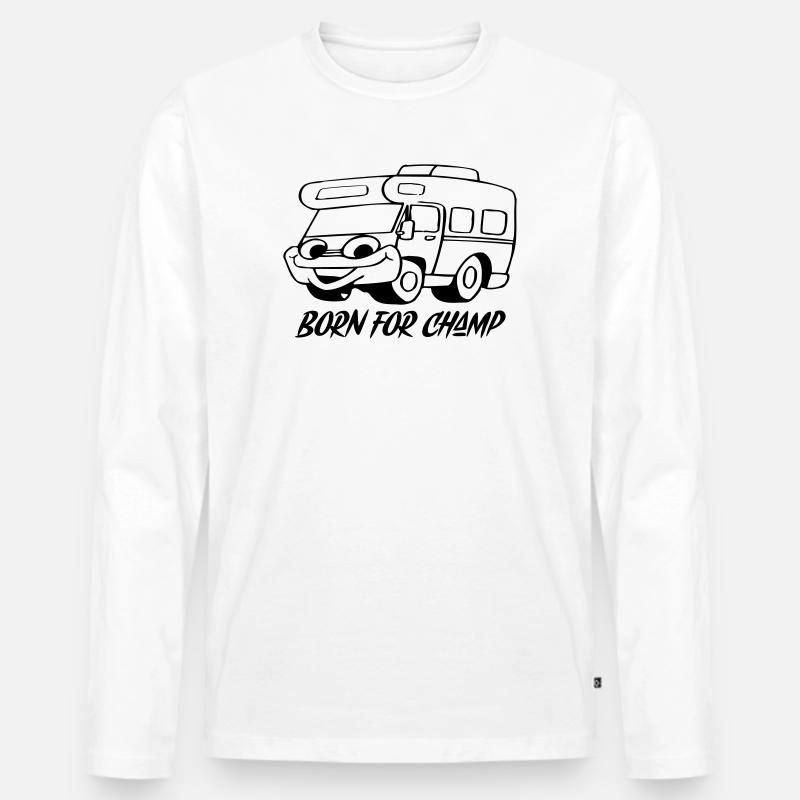 Born for Champions - Männer Premium Bio Langarmshirt - Weiß