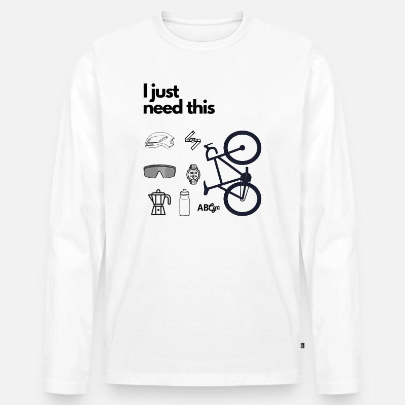 I just need this  - Männer Premium Bio Langarmshirt - Weiß
