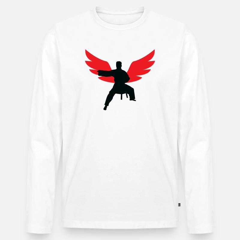 Aikido – Kampfsport – Aikido - Männer Premium Bio Langarmshirt - Weiß