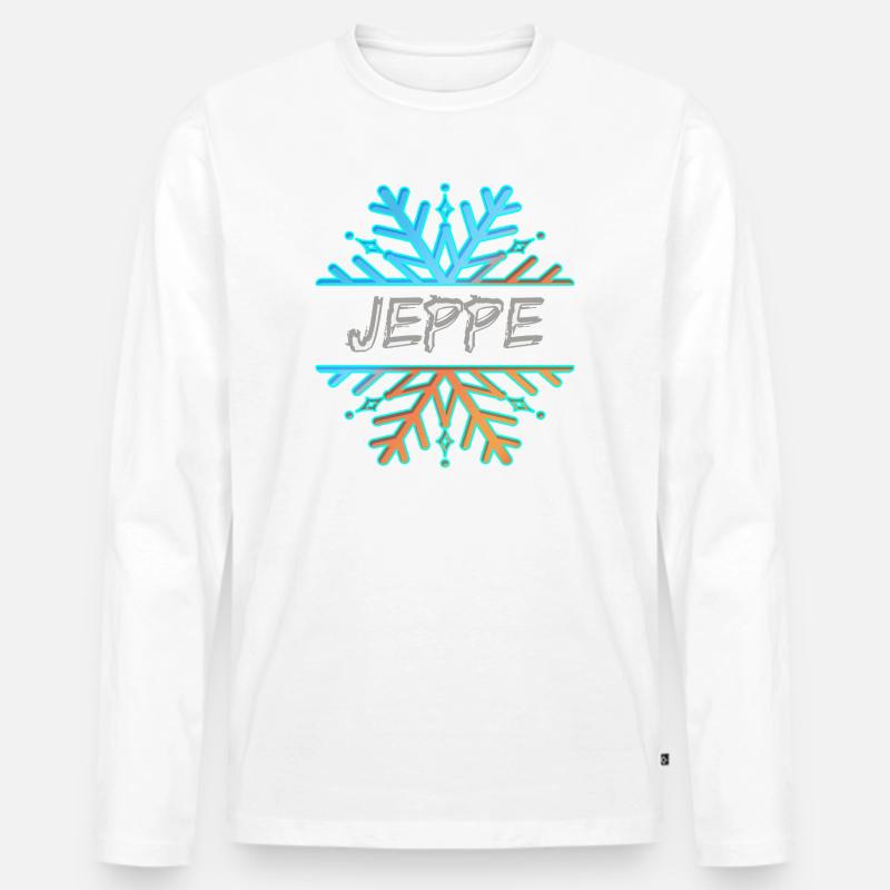 Jeppe - Männer Premium Bio Langarmshirt - Weiß