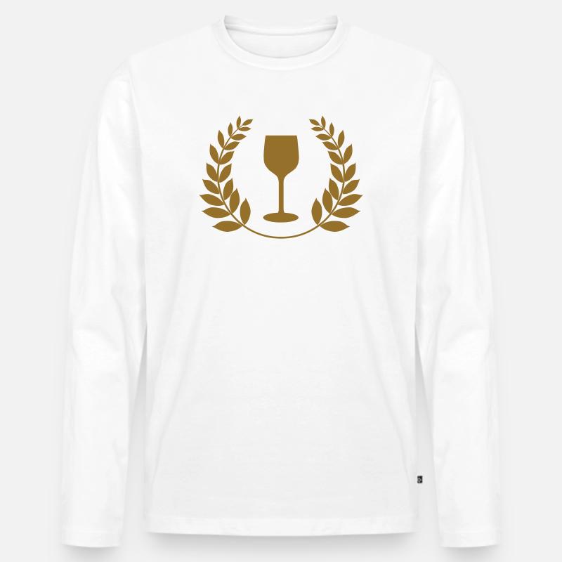 Der echte Ballon d'Or - Männer Premium Bio Langarmshirt - Weiß